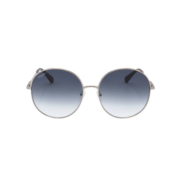 Salvatore Ferragamo NWT SF299S Round Frame Sunglasses in Silver - Picture 1 of 8